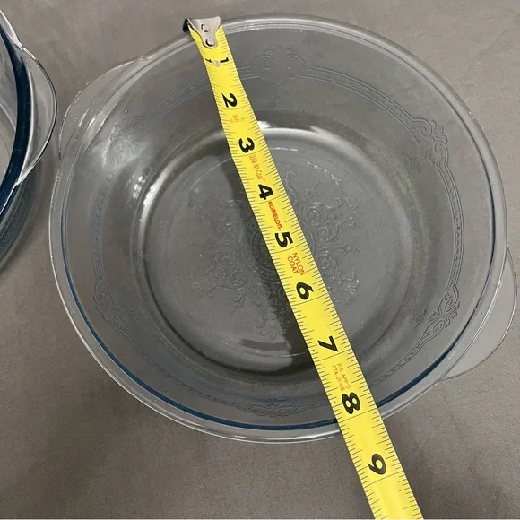 Set Of 2 Fire King Sapphire Blue Philbe Serving/Mixing Bowl 8” & 9” - Picture 7 of 10